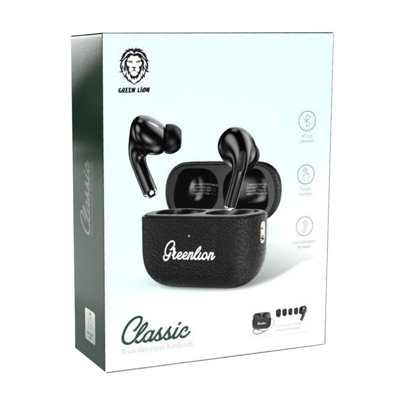 earbuds classic Green lion