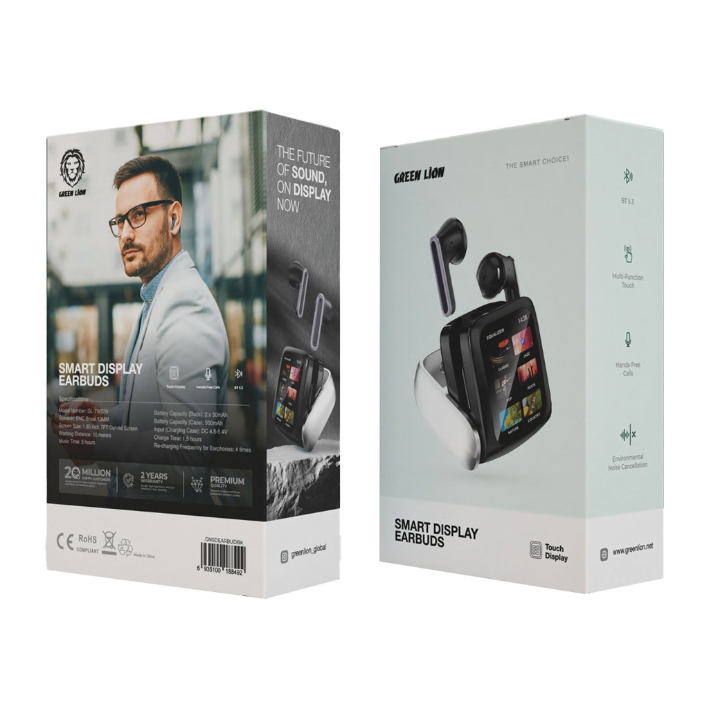 earbuds smart display Green lion