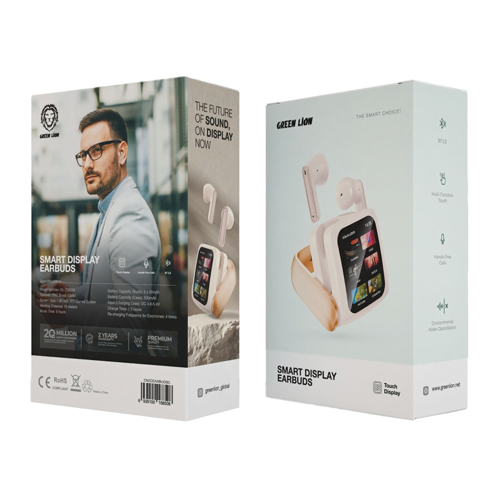 earbuds smart display Green lion