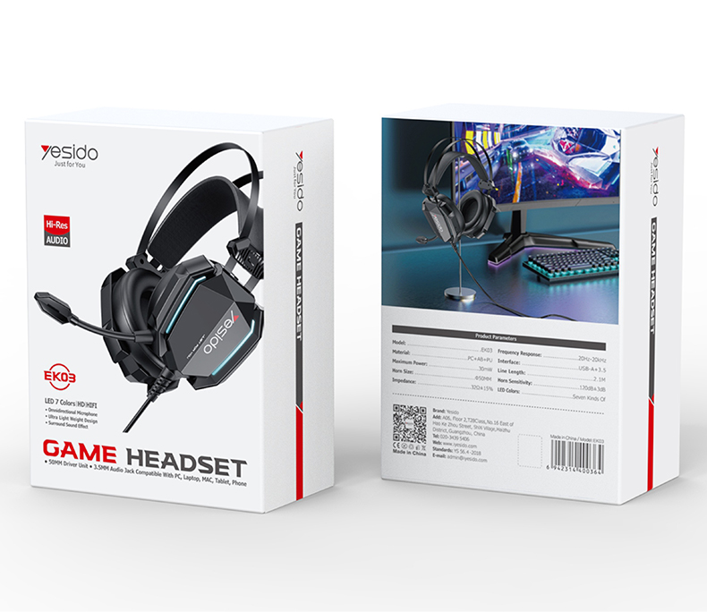 Headphone ek03 gaming yesido