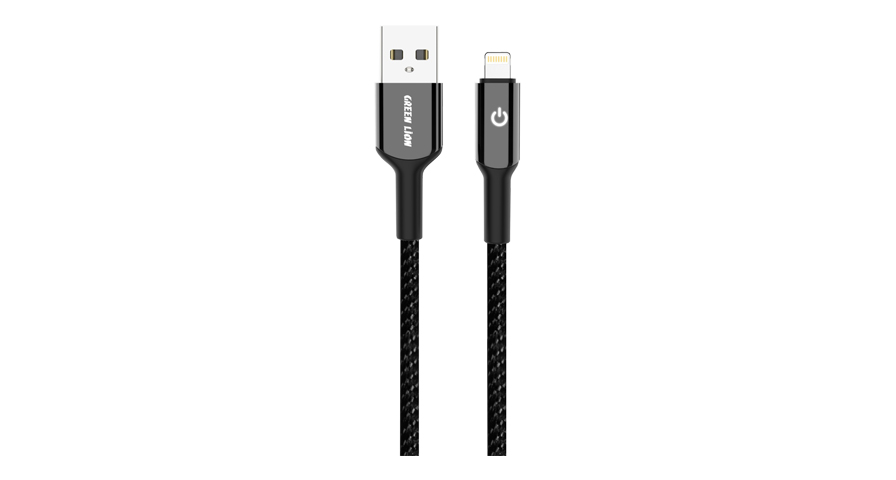 کابل بافته شده USB-A به Lightning گرین لاین